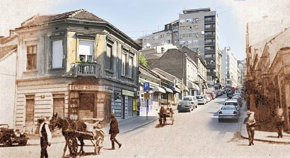 Kontrast nekadašnje i sadašnje balkanske ulice